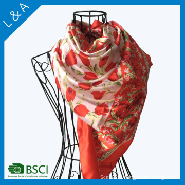 Tulip Prints Large Square 90 * 90 Cm Scarf